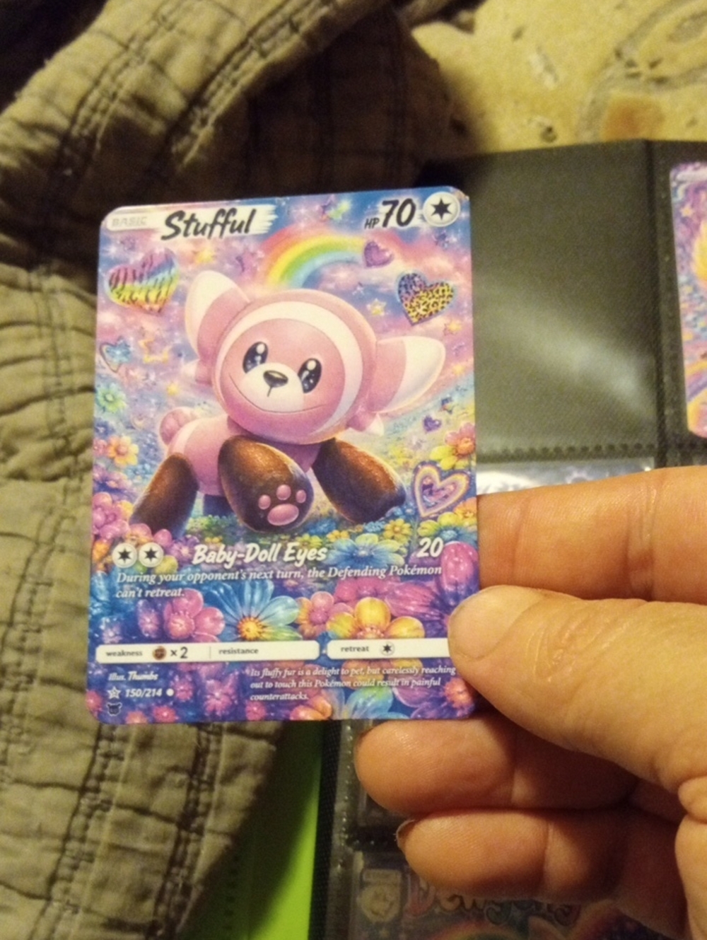 Stufful Pink Collectible Trading Card - Cute Pink Plush Design